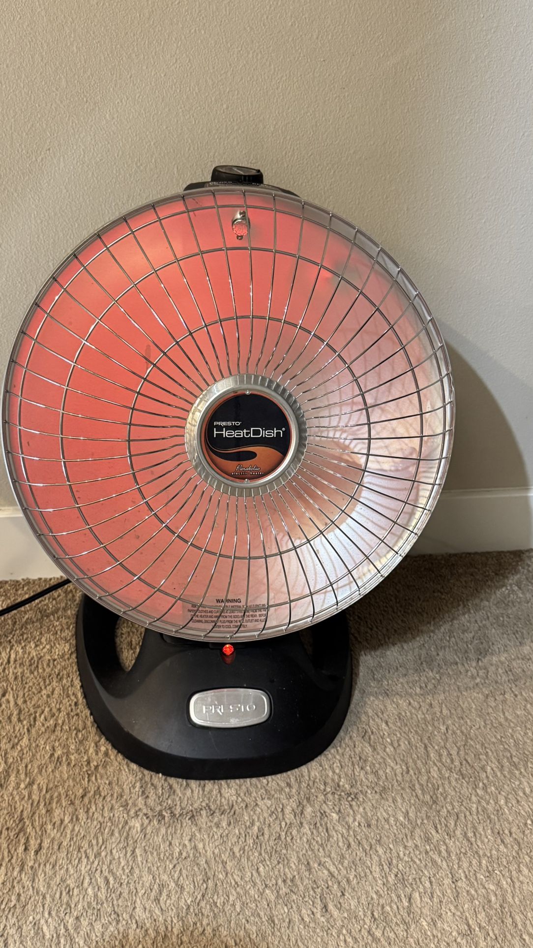 Presto Heat Dish Parabolic Electric Heater