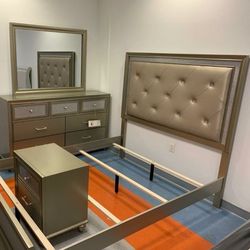 Lila Champagne Panel Bedroom Set