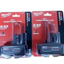 Milwaukee New 4ah Battery m12 2x $130