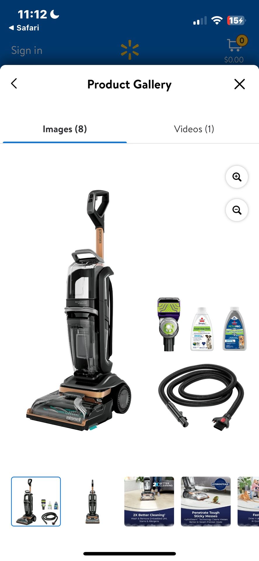 BISSELL Revolution HydroSteam Carpet Cleaner, 3428