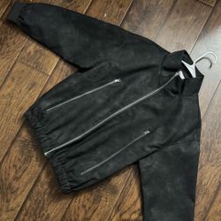 Gray Bomber Jacket.