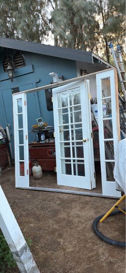 White French Door Set with Sidelights