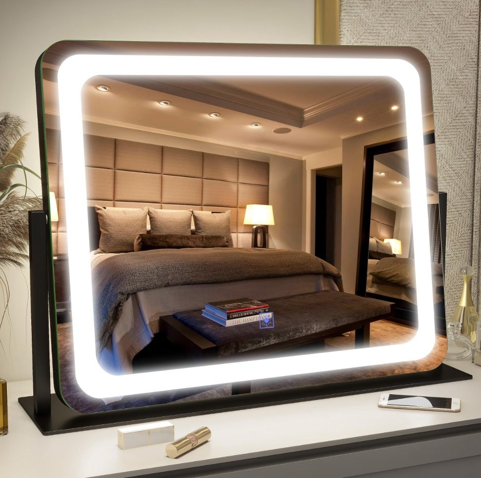 Black Stand Vanity Mirror New! $45.00