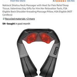 Neck Massager with Heat for Pain Relief Deep Tissue, Valentines Day Gifts