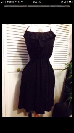 Anne Taylor short black cotton dress 👗 Size XS