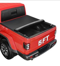 Soft Roll-Up Truck Bed Tonneau Cover for Jeep Gladiator 5ft Bed
Compatible with 2020-2026 Jeep Gladiator JT(w or w/o Track Rail System), Weather Resis
