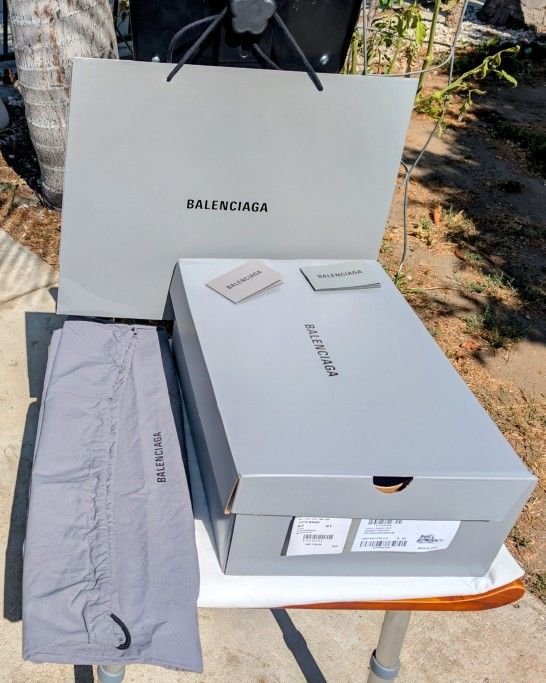 Balenciaga Shoe Box (16" x 9" x 6") + Large Dust Bag, Ppr Bag & COA