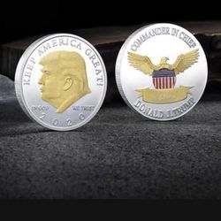 New Trump Coin Gold Plated and Silver Plated
