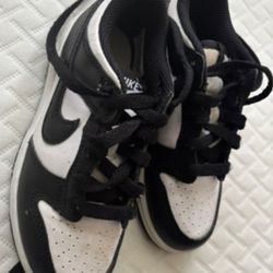 Black & White Nike Dunks Kids Size 12