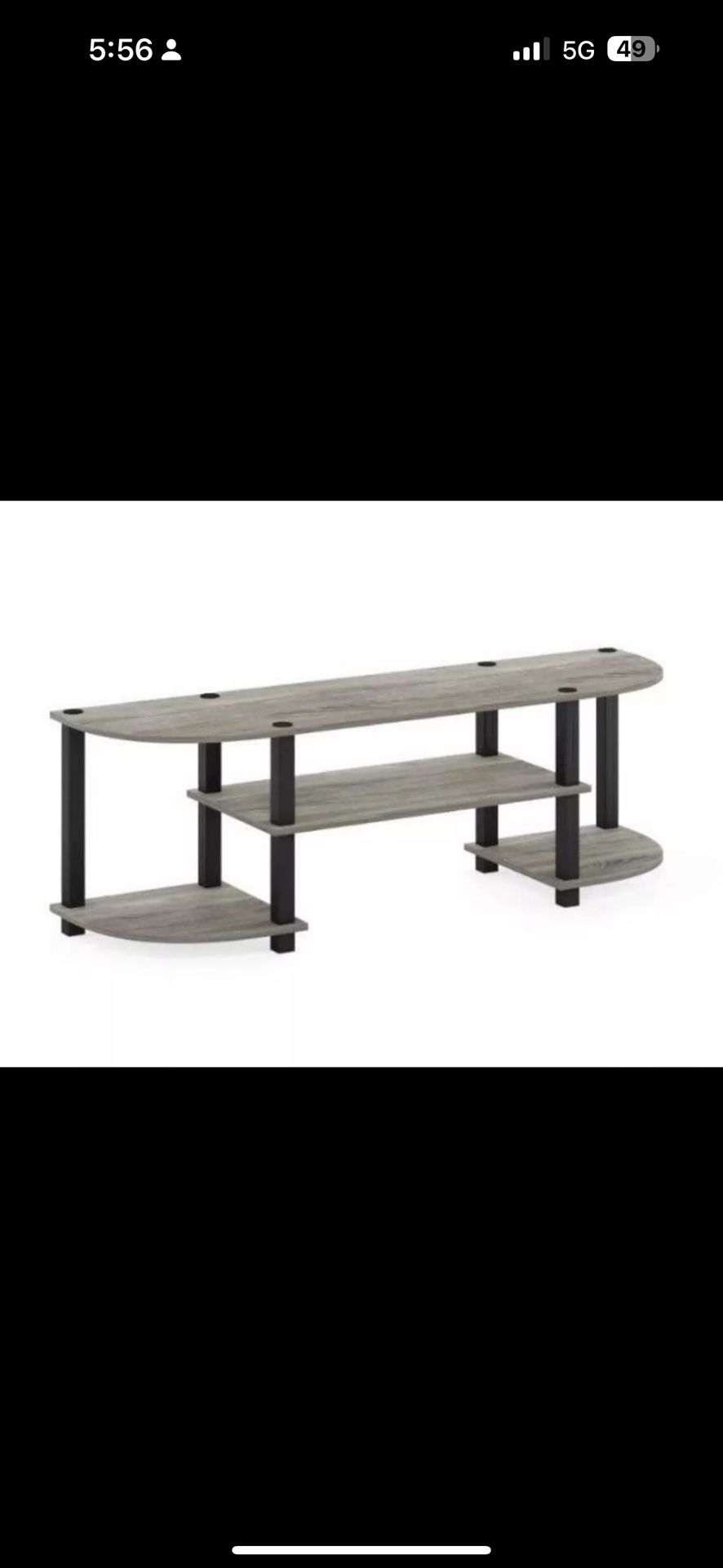Grey Oak Entertainment Center Console Table