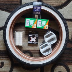 NEW Bicycle Bmx Parts Bundle 20" White