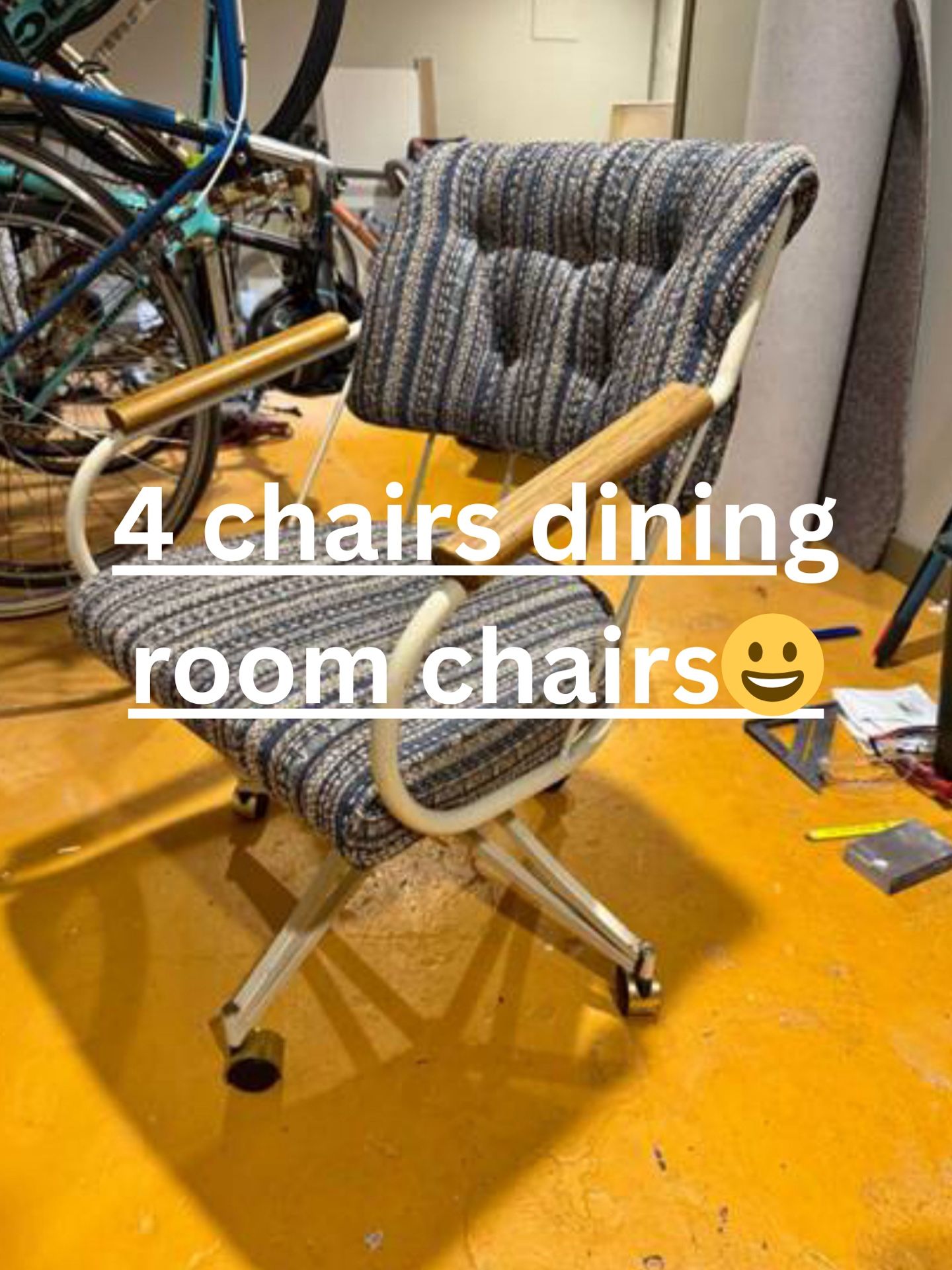 Mid Century Modern Dining Room Rolling Chairs
