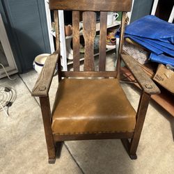 Antique Wood Rocking Chair, Needs Repair