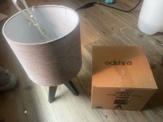 Edishine Wooden Tripod Table Lamp x 2
