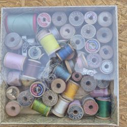 Collector's Item Box Of Spools Of Thread