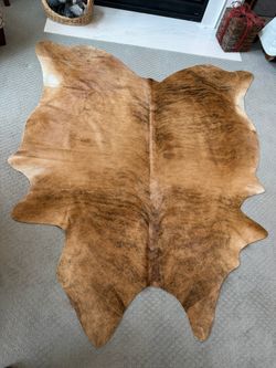 Premium XL Genuine Brazilian Cowhide Rug – 7' x 6'1" – Brand New