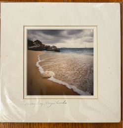 Signed Beach Photo – “Spring Day, Virgin Gorda” - 7x7 with matte