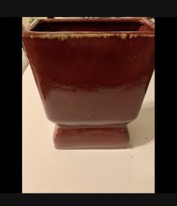 Large Dark Red Heavy Vase - Excellent Condition