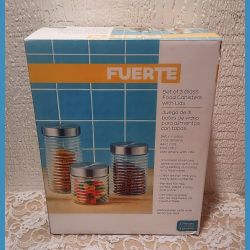 NEW 3PC SET OF GLASS STORAGE CONTAINERS 
