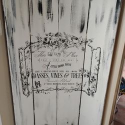 whitewash Decor Hand. Made