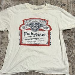 Large Cropped Budweiser T Shirt 