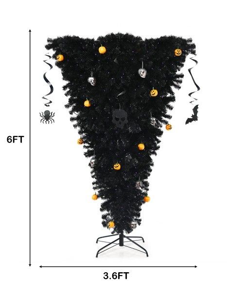 Upside Down 6ft Halloween Tree New