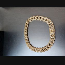 Cernucci 8mm Iced Cuban Link Bracelet Gold New