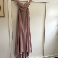 JJ’s House Prom Dress Gown Dusty Rose Chiffon