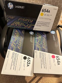 Toner for HP LASERjet M651. Asking $100 for any of the three colors.