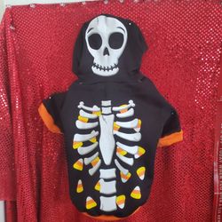 Pet Sweater Hoodie Medium Skeleton. New.