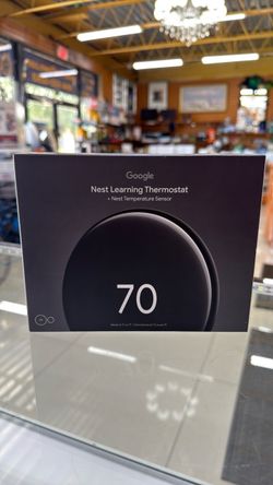 Google Nest Learning Thermostat 4th Gen + Nest Temperature Sensor – Black