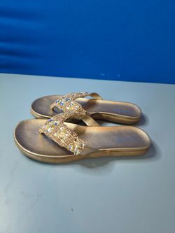 Kenneth Cole Reaction Women's Glamathon Flat Sandals (Size 6.5)
