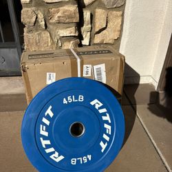 NEW RITFIT 2 X 45Lb Weight Plates
