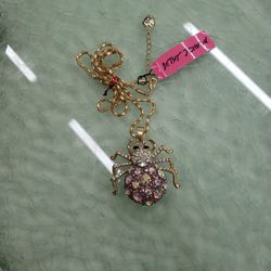 Betsey Johnson Spider Necklace.