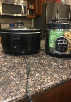 Crock pot and rice pressure cooker selling as a set or separate name your offer