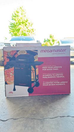 Megamaster 2 burner propane gas grill in black