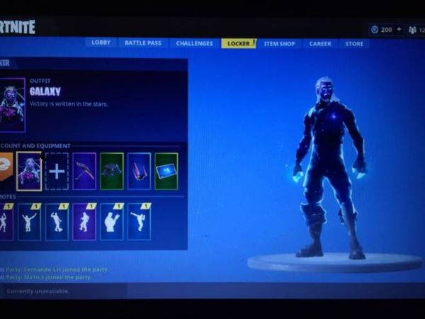 fortnite galaxy skin account - fortnite aimbot account for sale
