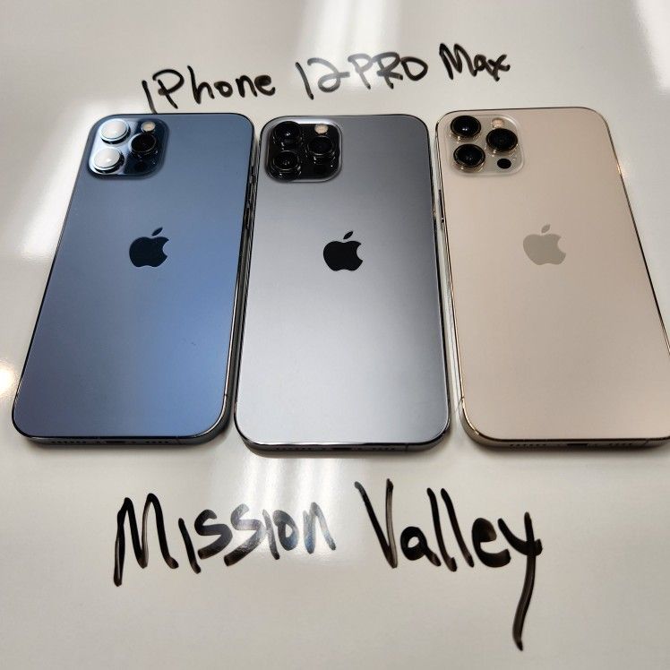 iPhone 12 Pro Max 256gb Unlocked | Mission Valley Store | w/ Warranty 