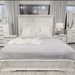 WHITE SOLID WOOD 🪵 BED 🛏️ 🤍 🛏️ FAST DELIVERY!🚚 