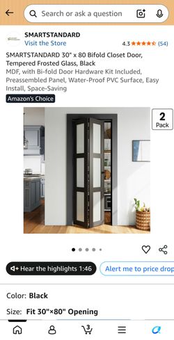 Black bifold door