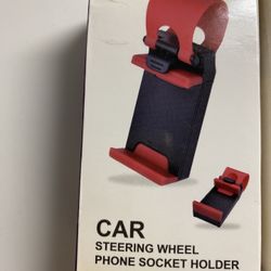 Car Steering Wheel Phone Socket Holder