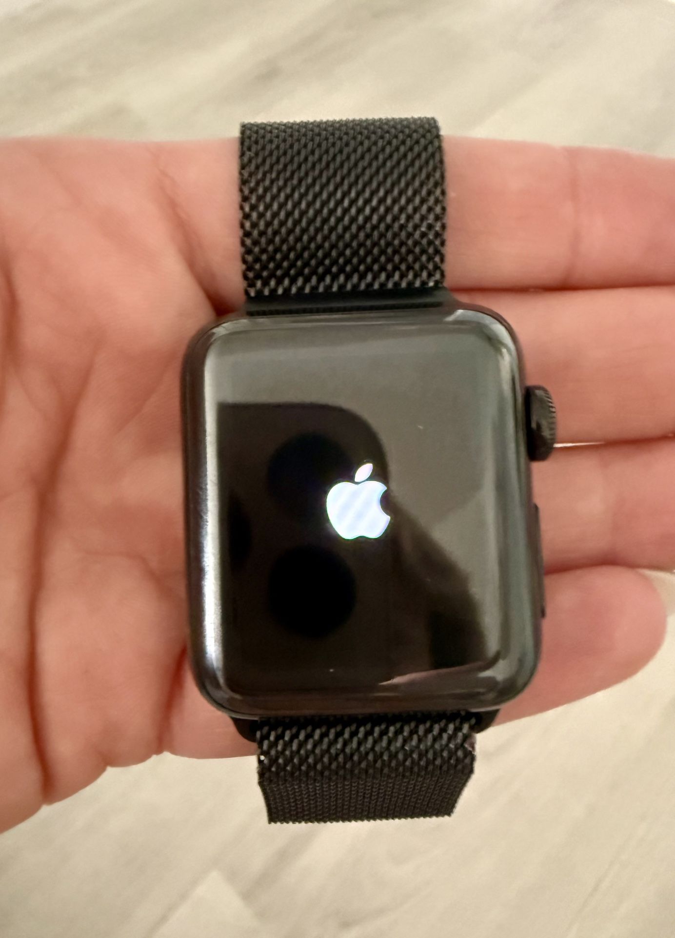 Apple Watch Series 3, 38mm, Stainless Steel with Sapphire Crystal, Black