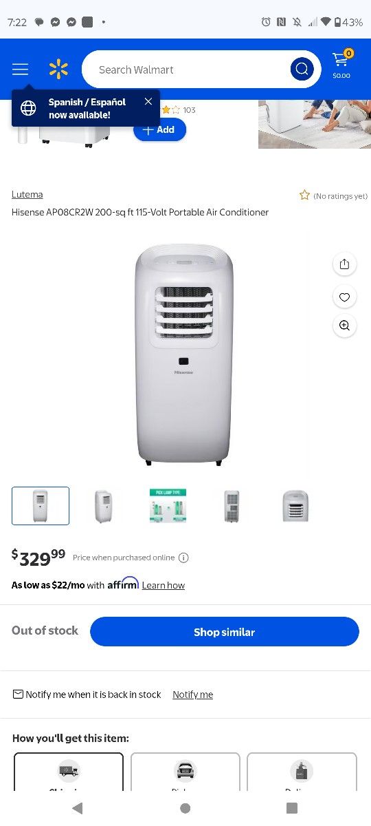 Portable Hisense Air conditioner