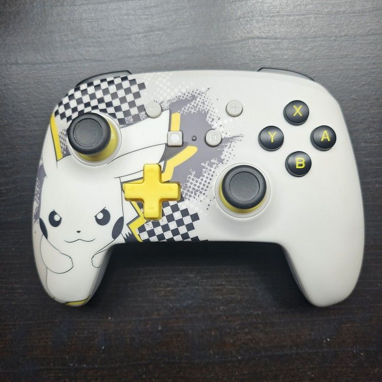 Nintendo Switch Enhanced Wireless Controller ~ Pikachu Checks