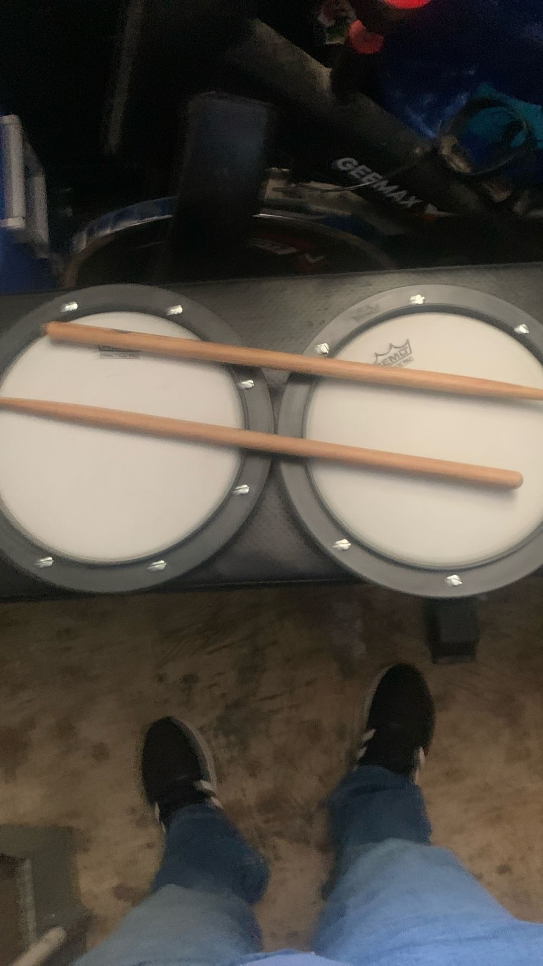 2 Practice Pad And 1 Pair Drum Sticks