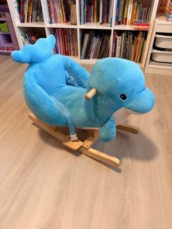 Kids Plush Dolphin Rocking Toy