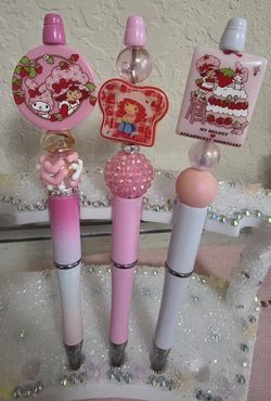 Strawberry Shortcake Beaded Pens