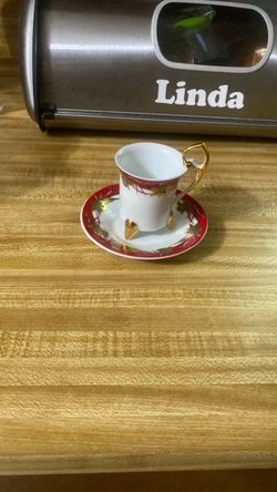 Porcelain Espresso Cup and Saucer