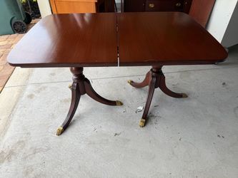 Mahogany Double Pedestal Dining Table wood