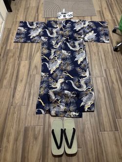Men’s Japanese komono with headband and sandals
